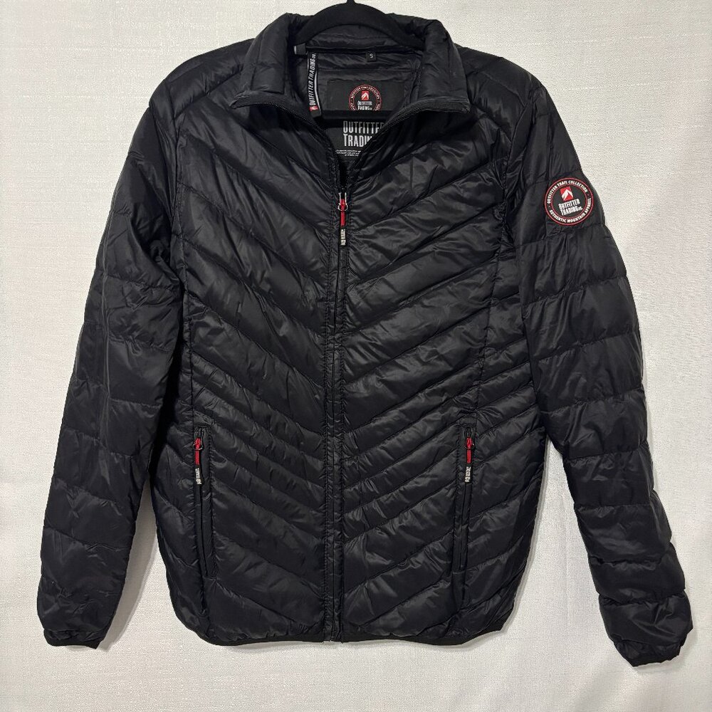 Outfitter Trading Co Women’s Puffer Jacket Size Small Black Insulated‎ Zip Front